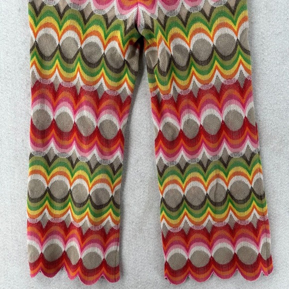 Trina Turk 70s Flare Woven Hippie Hipster Bell Bottom Pants Womens 6 Festival - Picture 3 of 13